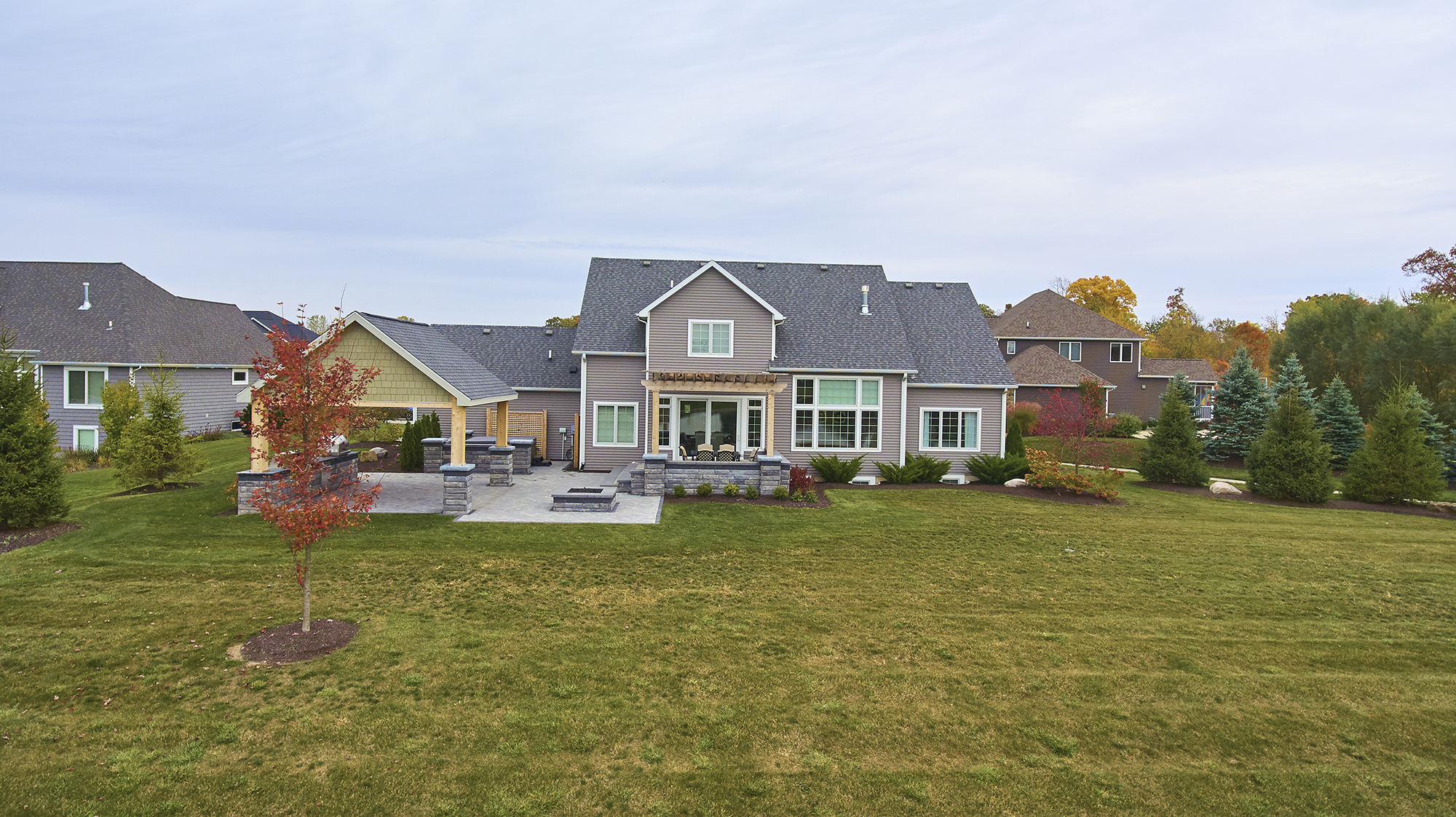 Backyard Shot of a House Maintained by Vision Scapes